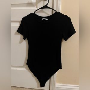 Mangopop Black Short-sleeve Bodysuit
